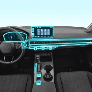 Car Interior Central Console Gear Dashboard Navigation Screen Protective Film,For Honda Civic 2021-2024 Accessories (Full Set For LHD)