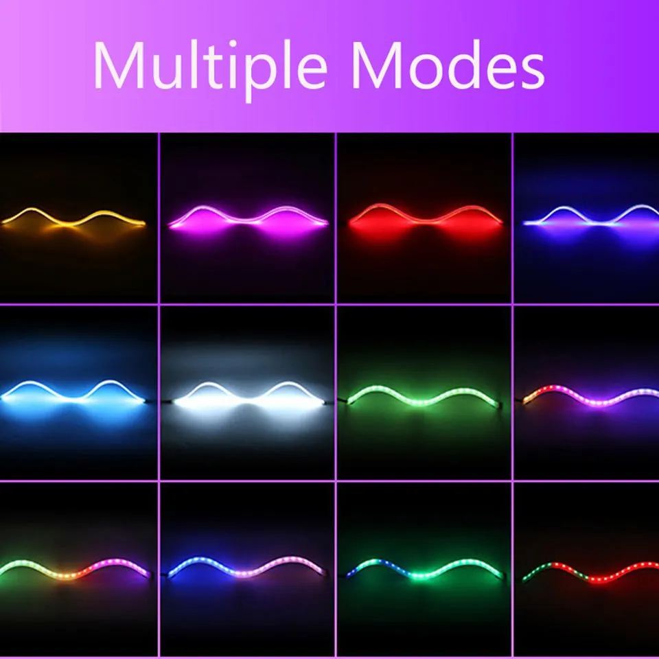 Car LED Lights - Automobile Headlight Surface Strip Light Tubes