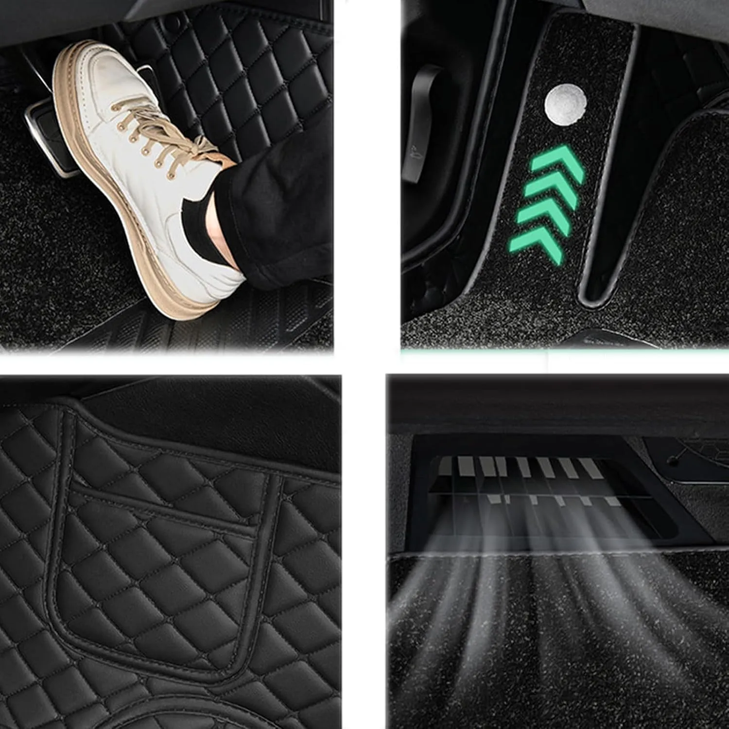 Car Mats for Audi A3 Sedan 8V 5 Seats 2012 2013 2014 2015 2016 Anti-Slip Wear-Resistant Automotive Floor Mats,Environmentally Friendly Comfortable Car Mat Set,Red