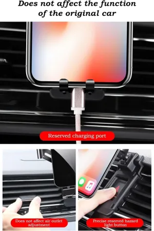 Car Phone Holder Mount for Nissan Sylphy 2006-2011/Sylphy Classic 2012-2018, 360° Rotation Mobile Phone Mount, Air Vent Car Mount Cradle, Adjustable Phone Holder for Dashboard, Windscreen(Color:A)