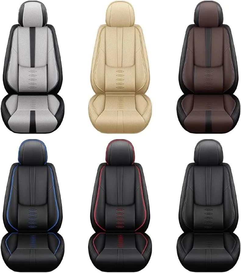 Car Seat Cover for Mercury Sable 2000-2009,Waterproof Leather Seat Covers 2-Seats Standard,Car Interior Accessories with Airbag,Car Seat Protectors for Sable(Black Gray)