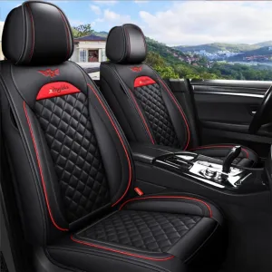 Car Seat Covers Full Set for Toyota for Tundra 2004-2025 Car Seat Protector Waterproof Leather Seat Cushion Interior Accessories MK88 Black Front Pair and Rear