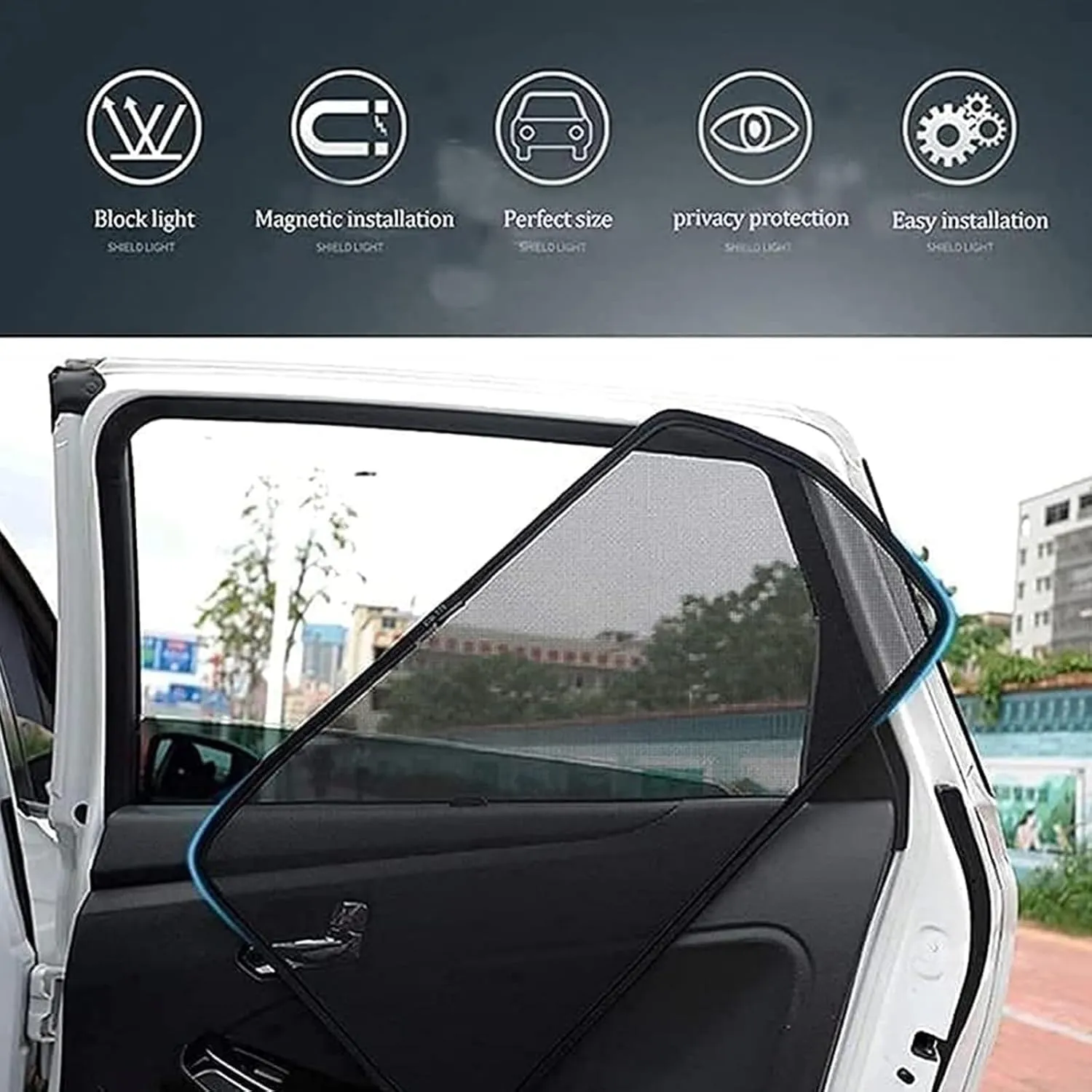 Car Side Window Sunshades for Ford Old Mondeo-2006, UV Sun Protection Car Window Shade Car Sun Shade Set Window Screens Car Accessories,F Set of 4