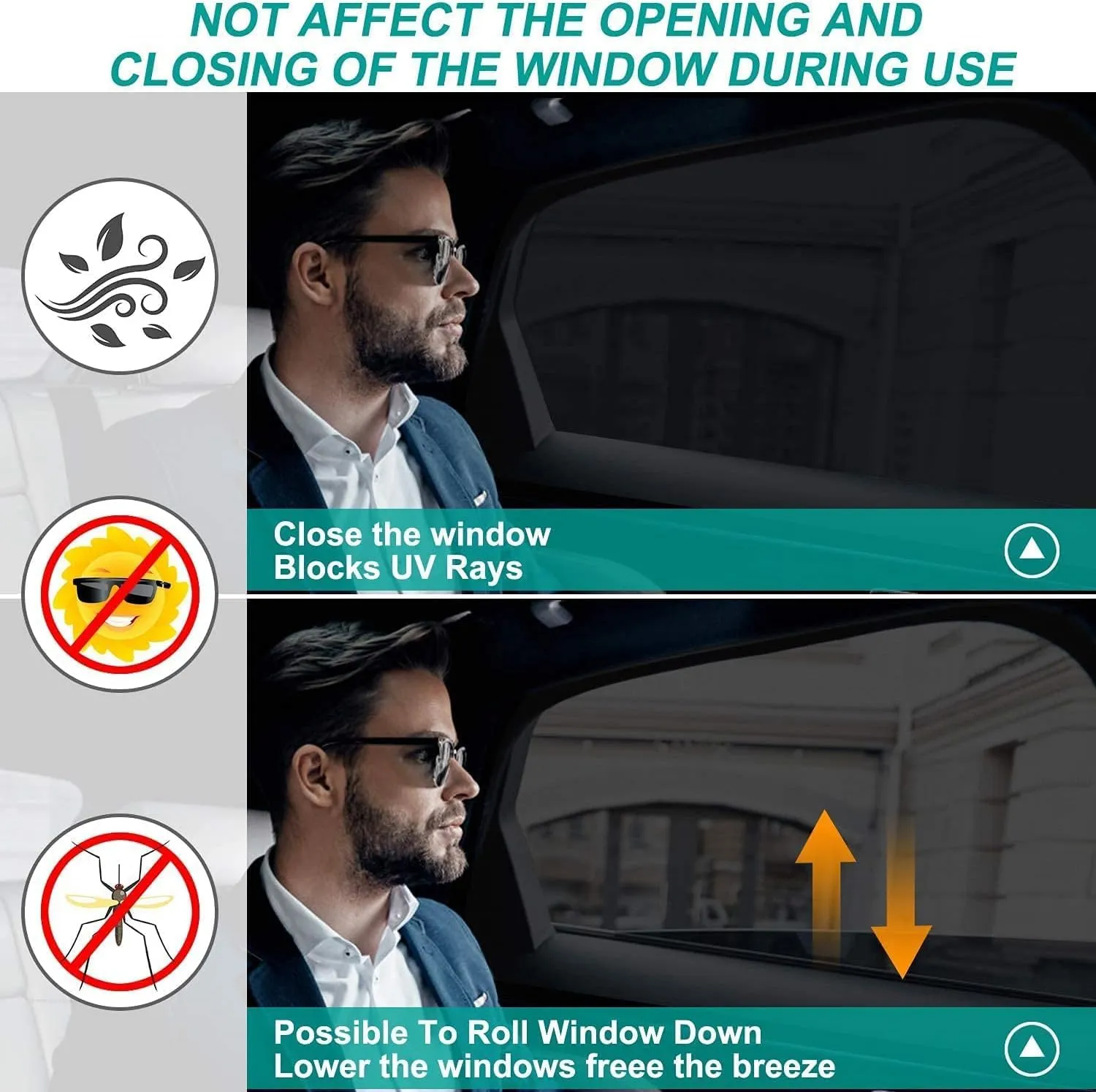 Car Side Window Sunshades for Ford Old Mondeo-2006, UV Sun Protection Car Window Shade Car Sun Shade Set Window Screens Car Accessories,F Set of 4