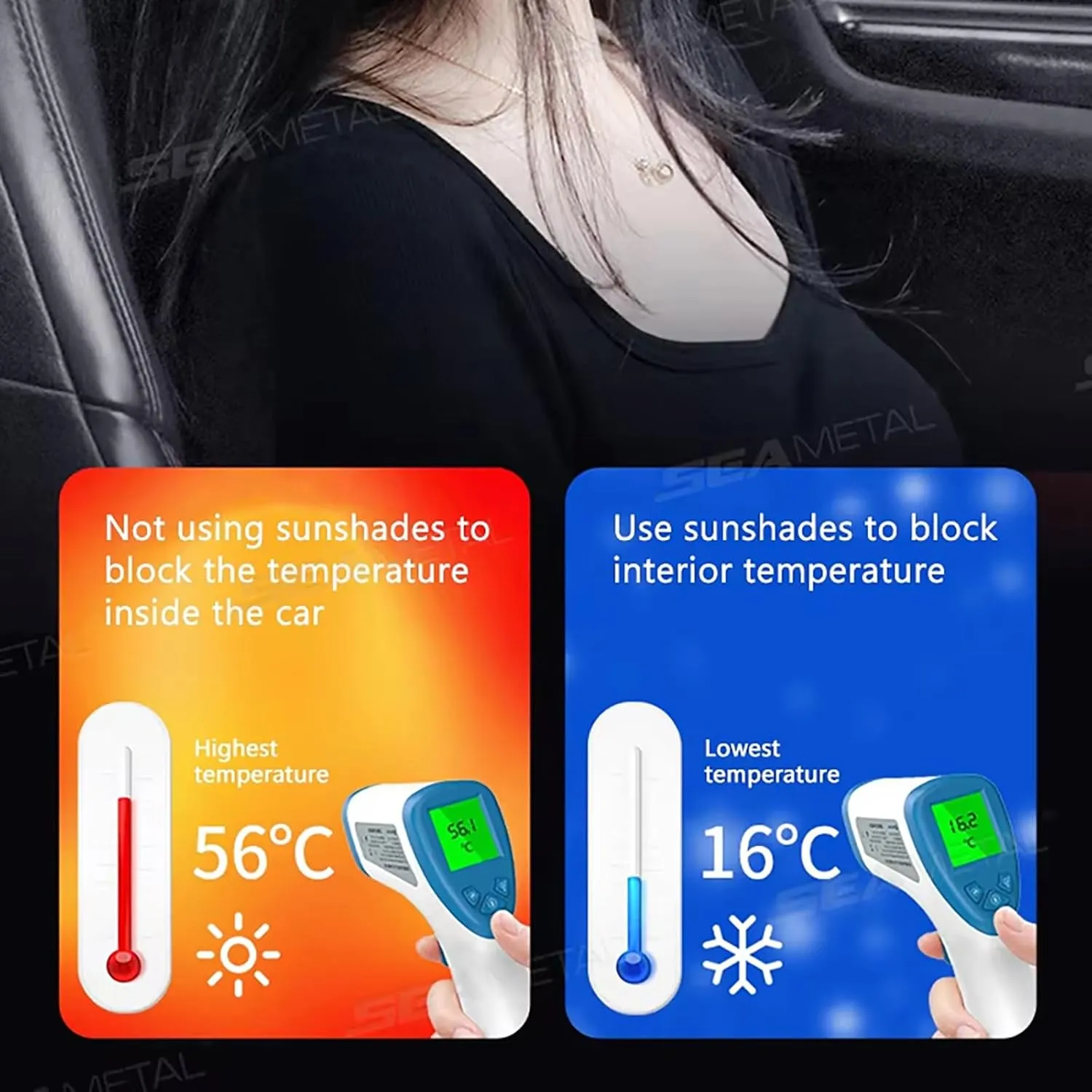 Car Side Window Sunshades for Maxus T70 2019 ,Automotive Window Tint Shades,Quick Install,Block UV and Protect Privacy,Rear 2PCS