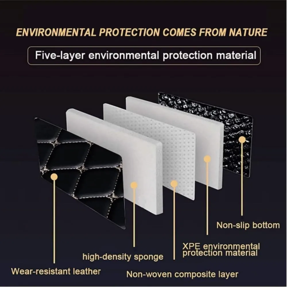 Car Trunk Mat for Suzuki Vitra 2016-2023 Trunk Liner Car Trunk Mat Protector Waterproof Scratch Resistant Car Cargo Protection Pallet Mat,Black red