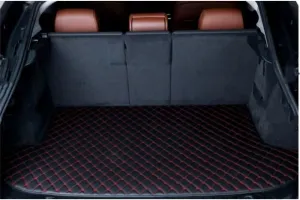 Car Trunk Mat for Suzuki Vitra 2016-2023 Trunk Liner Car Trunk Mat Protector Waterproof Scratch Resistant Car Cargo Protection Pallet Mat,Black red