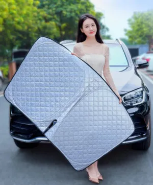 Car Windscreen Sun Shade for Mitsubishi Montero 1990-2006, Front Windshield Sunshade Blocks UV Rays Sun Visor Protector Keep Vehicle Cooler,A