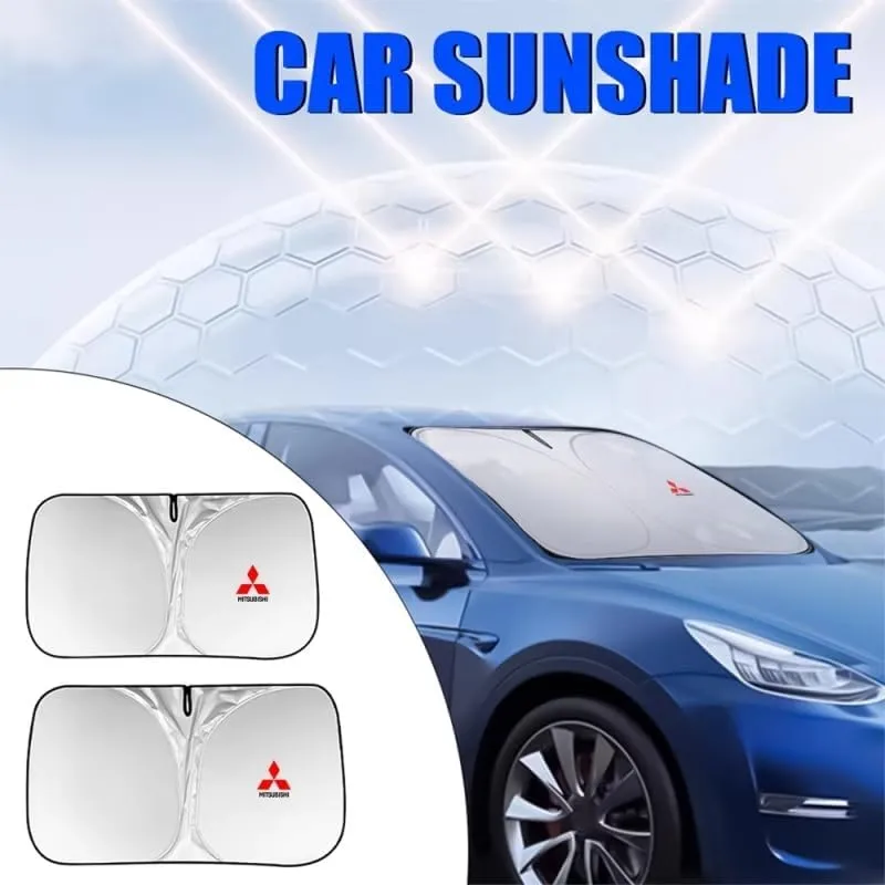 Car Windshield Sunshade for Mitsubishi Triton Double Cab Pick Up 2019-2023, Block UV Rays Sun Visor Protector, Front Window Sunshades, Windscreen Sunshade,B 145CM