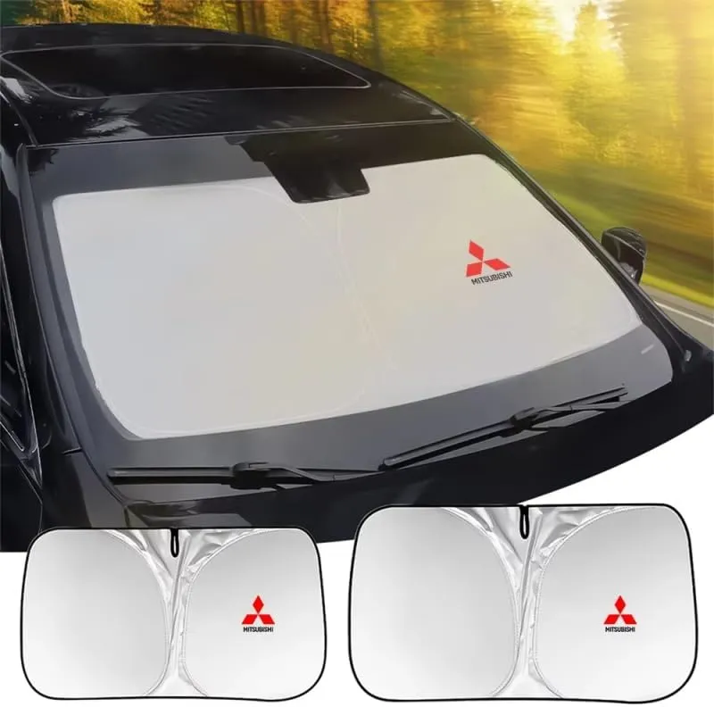 Car Windshield Sunshade for Mitsubishi Triton Double Cab Pick Up 2019-2023, Block UV Rays Sun Visor Protector, Front Window Sunshades, Windscreen Sunshade,B 145CM