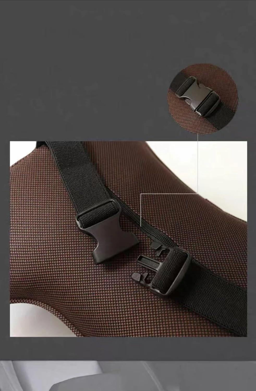 Car Cervical Pillow Backrest for Suzuki Vitra 2014-2019 Neck Back Pain Relief Lumbar Support Pillow Stylish Interior for Vehicles,Brown