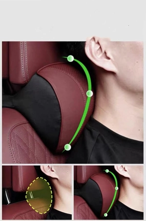 Car Cervical Pillow Backrest for Suzuki Vitra 2014-2019 Neck Back Pain Relief Lumbar Support Pillow Stylish Interior for Vehicles,Brown