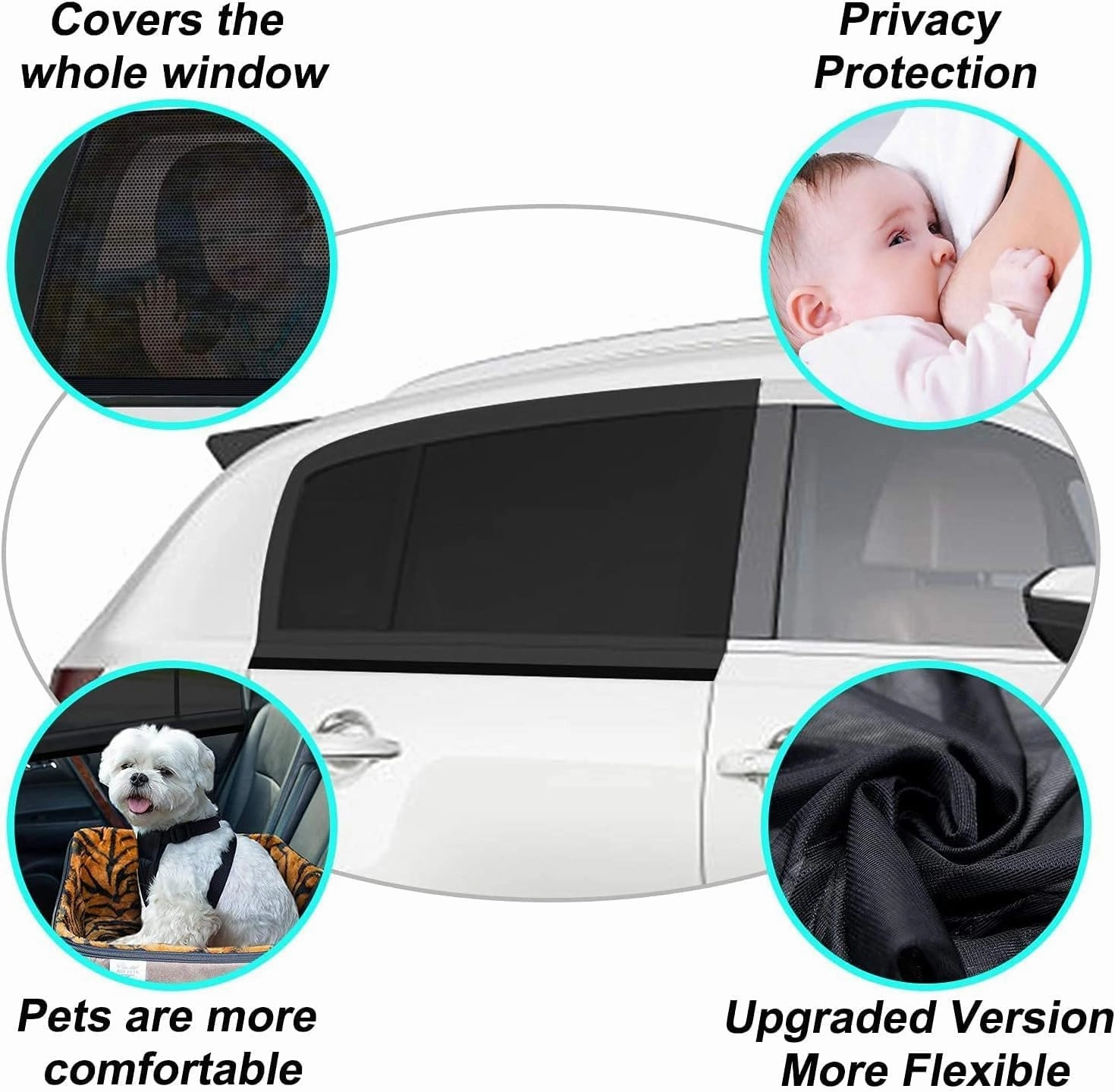 Car Side Window Sunshades for Mazda BIANTE, UV Sun Protection Car Window Shade Car Sun Shade Set Window Screens Car Accessories,F Set of 4