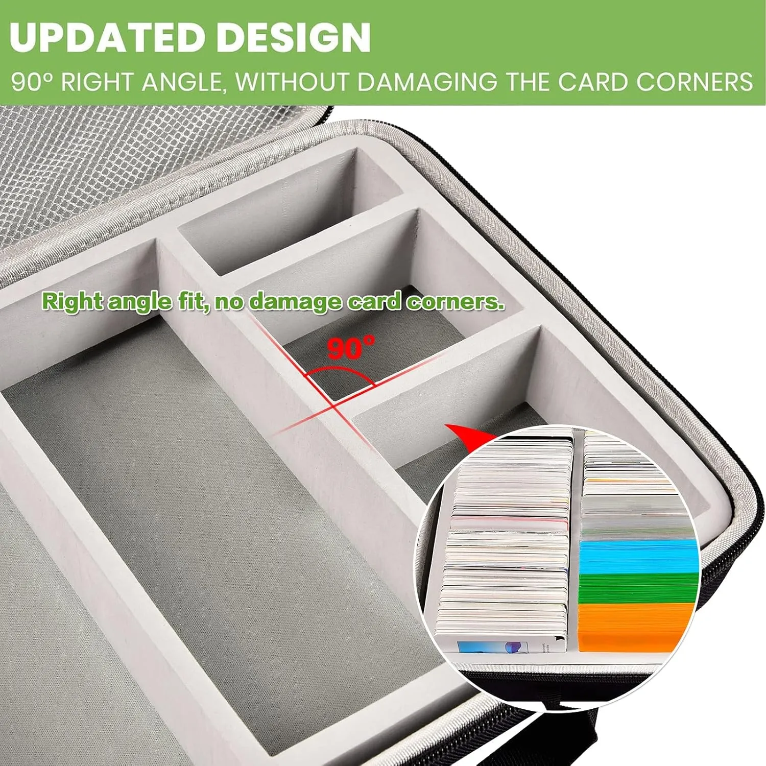 Card Deck Case for Trading Cards, Card Storage Box Holder for Magic The Gathering Booster/for Cards Against Humanity/for CAH TCG MTG Commander/for Yugioh/Football/Topps Sports Collectible Cards(Grey)