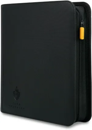 Card Guardian - Toploader 4 Pocket Premium Binder with Zipper for 160 Cards - Side Loaded Pockets - Compatible with Sports and Trading Cards TCG (Black)