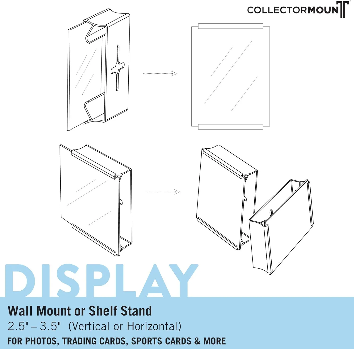 Card Mount Trading Cards Stand and Wall Mount, Invisible Display for Collectible Cards, 5 Pack
