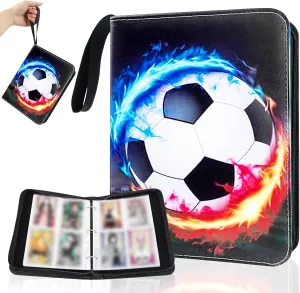 Card Scrapbook, Trading Card Album Football, 50 Pages 400 Cards Capacity, Scrapbook Card Protective Album, Football Scrapbook, Trainer Trading Card Albums, for Storing Trading Cards