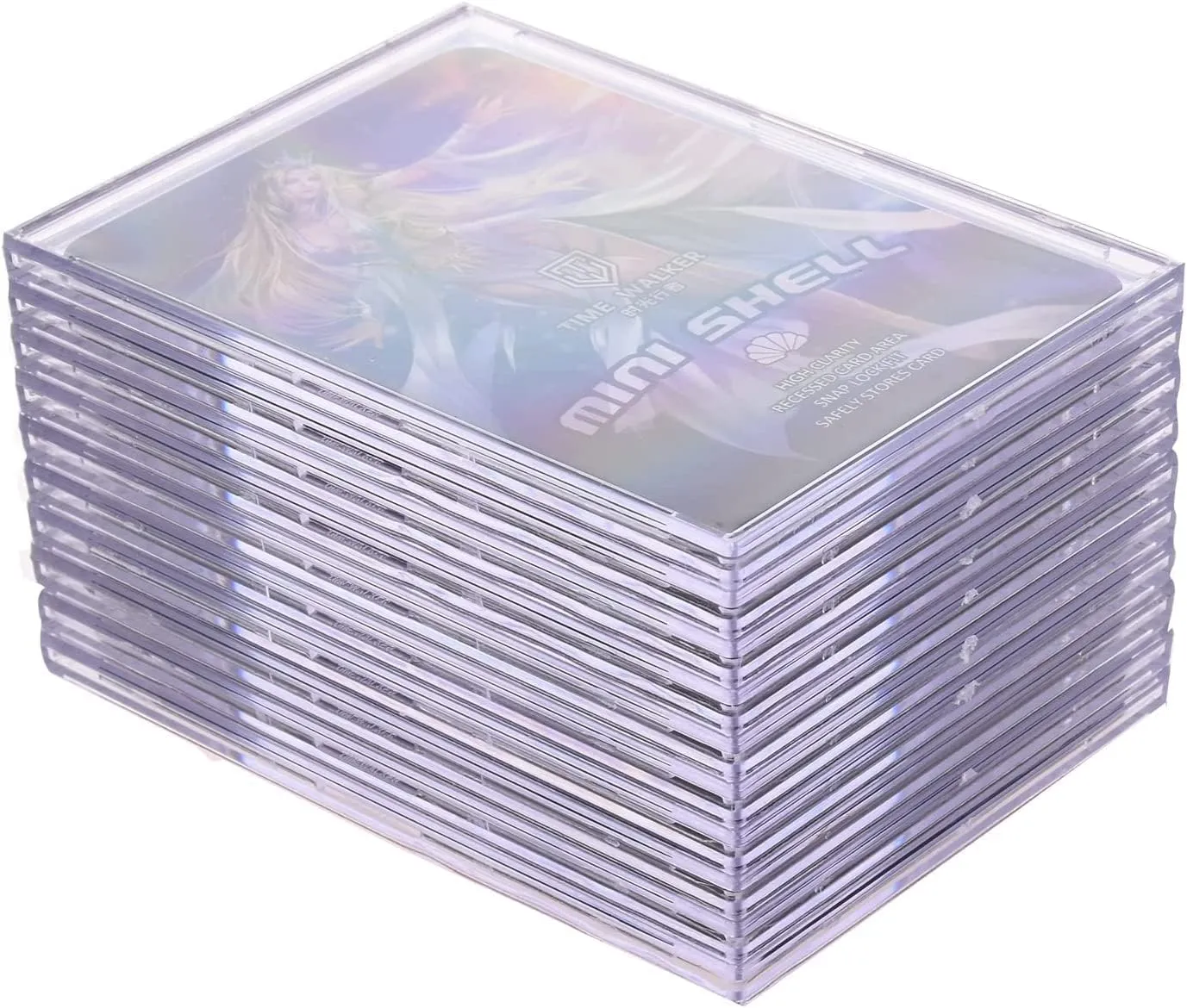 Card Sleeves, Trading Cards Sleeves Kit - 20 Hard Plastic Covers Soft Clear Card Sleeves   5 Display Stand - Basketball, Football, Baseball,Game Card Protectors, White