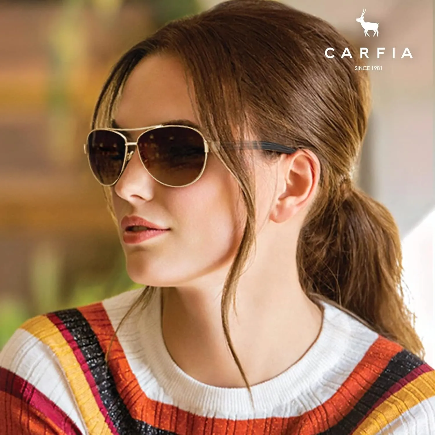 CARFIA Polarized Sunglasses for Women UV Protection Ultra-Lightweight Comfort Metal Frame Driving Glasses CA3210