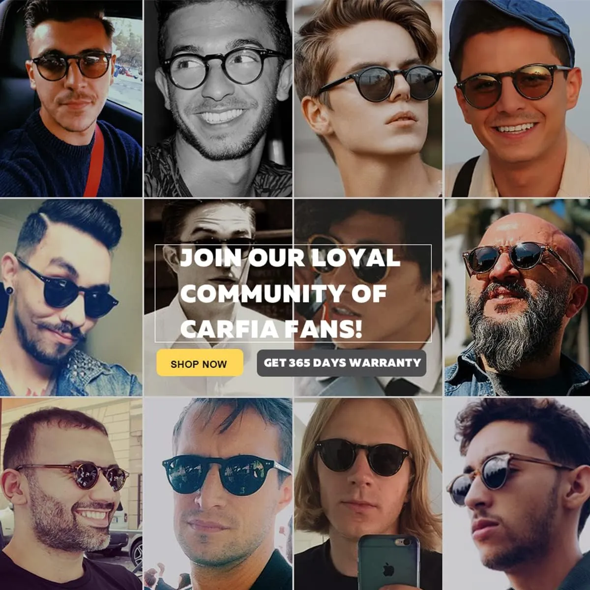 CARFIA Round Acetate Mens Sunglasses Polarized UV Protection Classic Retro Sun Glasses CA5289L