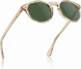 CARFIA Round Acetate Mens Sunglasses Polarized UV Protection Classic Retro Sun Glasses CA5289L