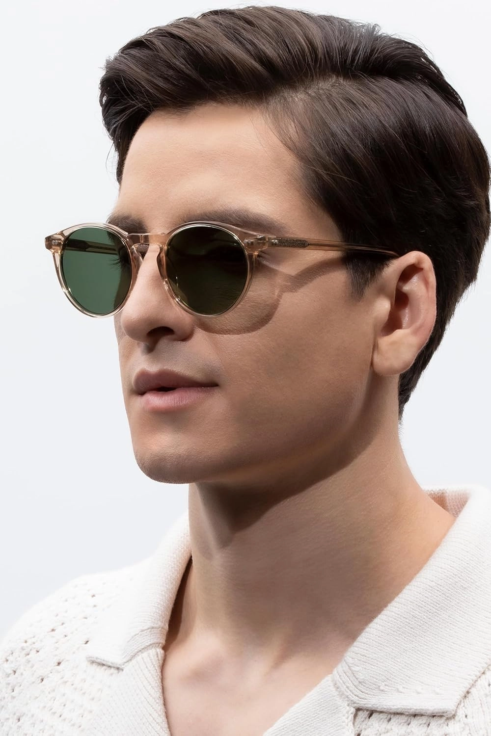 CARFIA Round Acetate Mens Sunglasses Polarized UV Protection Classic Retro Sun Glasses CA5289L