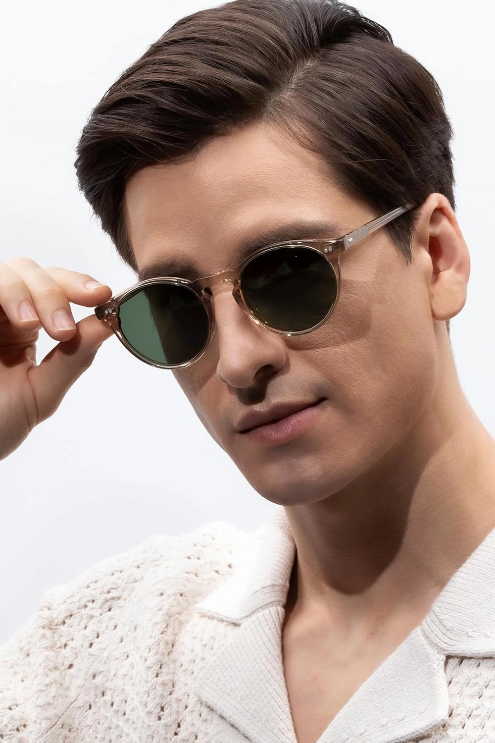 CARFIA Round Acetate Mens Sunglasses Polarized UV Protection Classic Retro Sun Glasses CA5289L