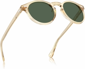 CARFIA Round Acetate Polarized Sunglasses for Women Small Face UV Protection with Leather Case CA5288