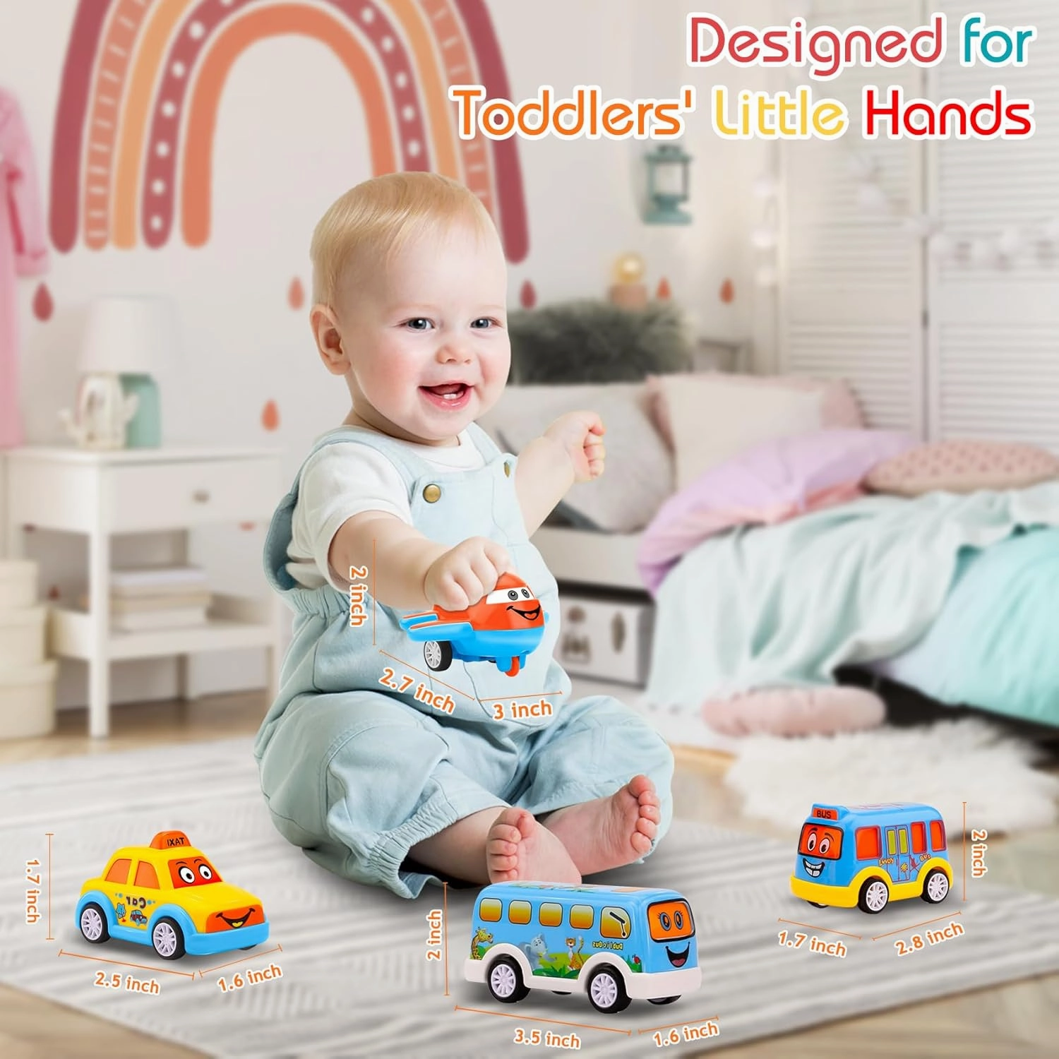Carrier Truck Toddler Toys Car: Transport Toy for 1 2 3 4 Year Old Boys Girls 18 Month 5-in-1 Kid Playset Gifts for Preschool Birthday Christmas