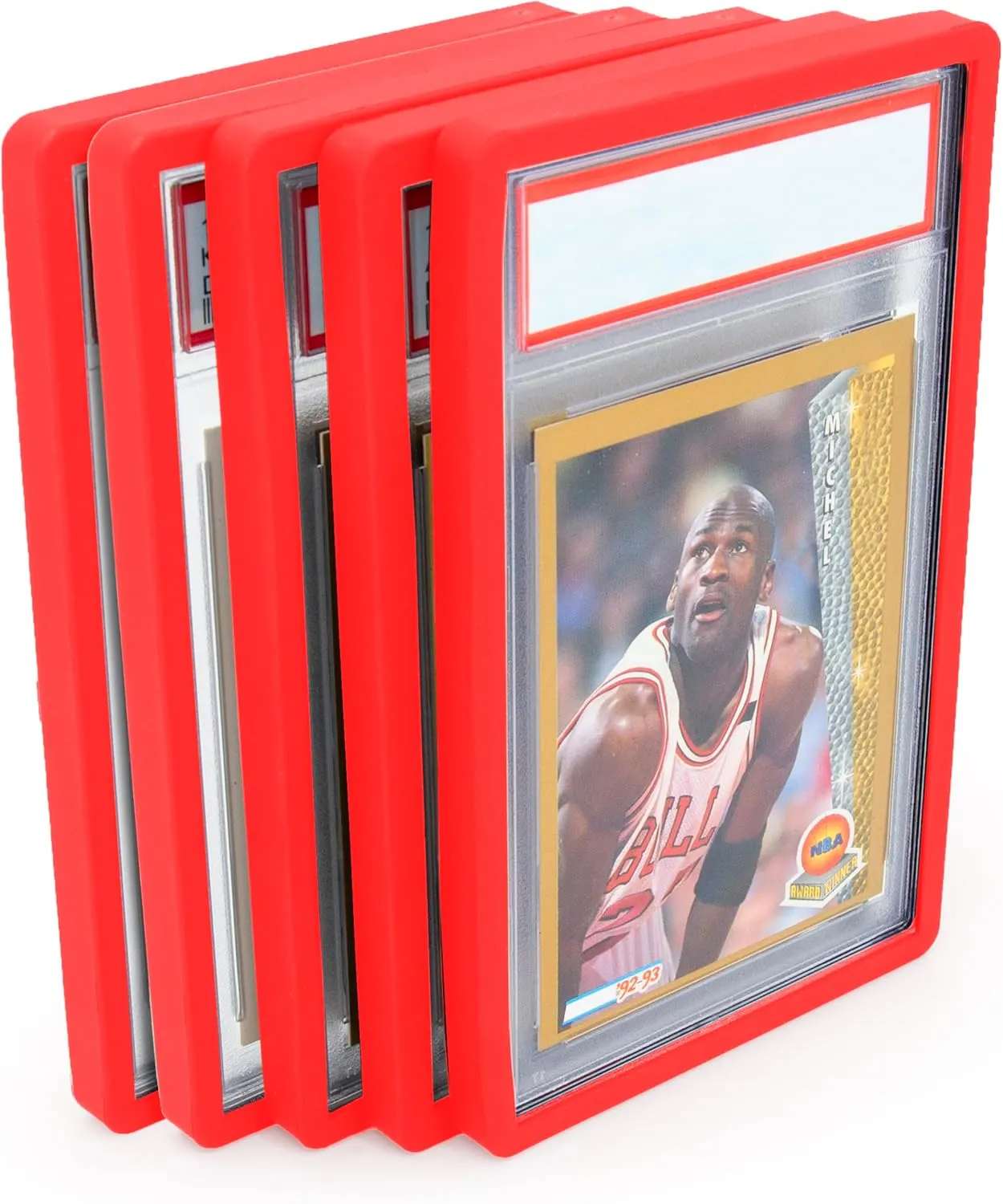 CASEMATIX Graded Card Bumper Guards Compatible with Yugioh, MTG, Pokemon PSA Graded Cards, Includes 5 Graded Card Storage Display Sleeve Protectors