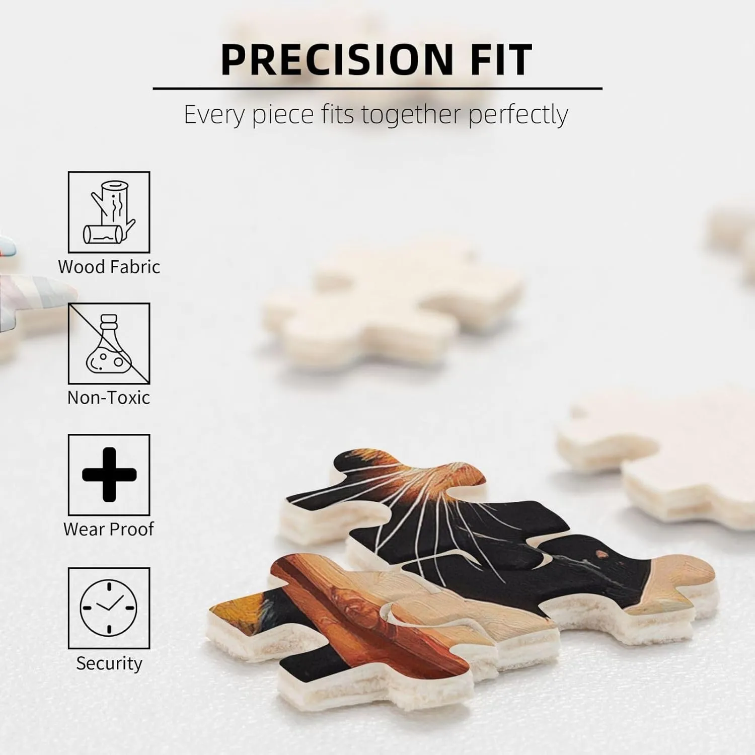 Cat and Fish Jigsaw Puzzle 500 Piece for Adults & Kids, Wall Hanging Puzzles Intellectual Decompressing Fun Family Game Large Puzzle Game Toys Gifts