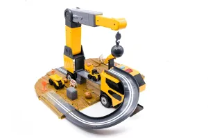CAT Construction Toys CAT Little Machines Jumbo Crane Construction Playset | Realistic Lights & Sounds | Working Crane, Ages 3  | Over 30 Piece Construction Set