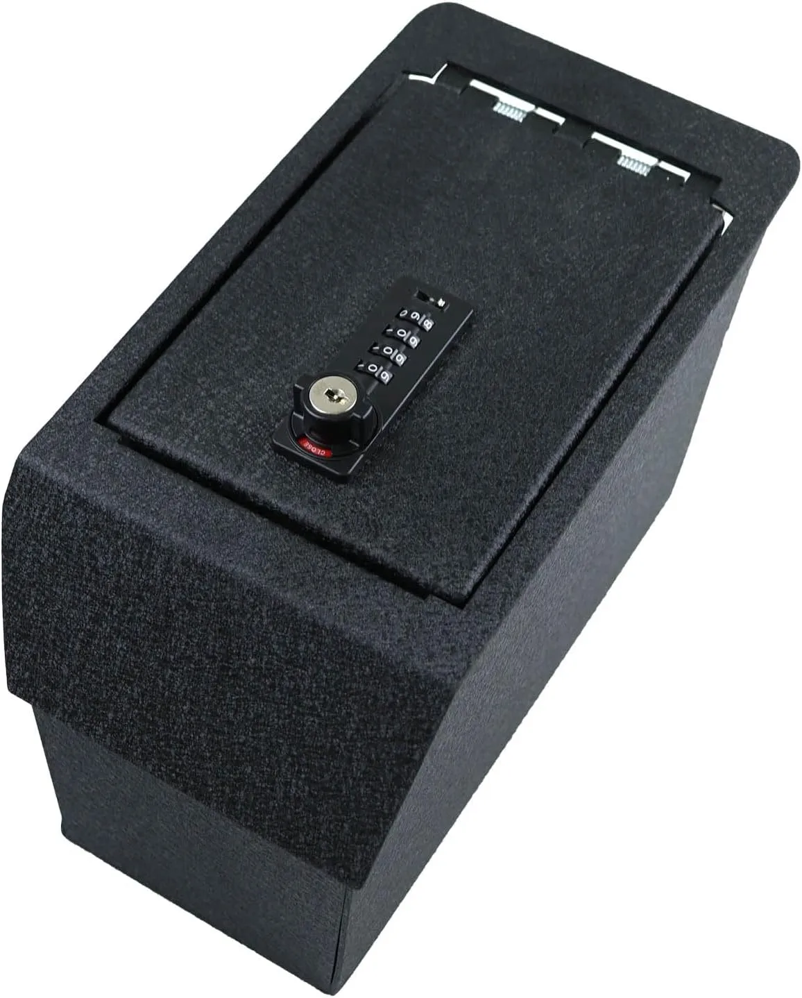 Center Console Gun Safe - Console Gun Vault Compatible with Toyota Camry 2018-2024, High Security Armrest Lock Box with 4-digit Lock with Password Retrieval Key.