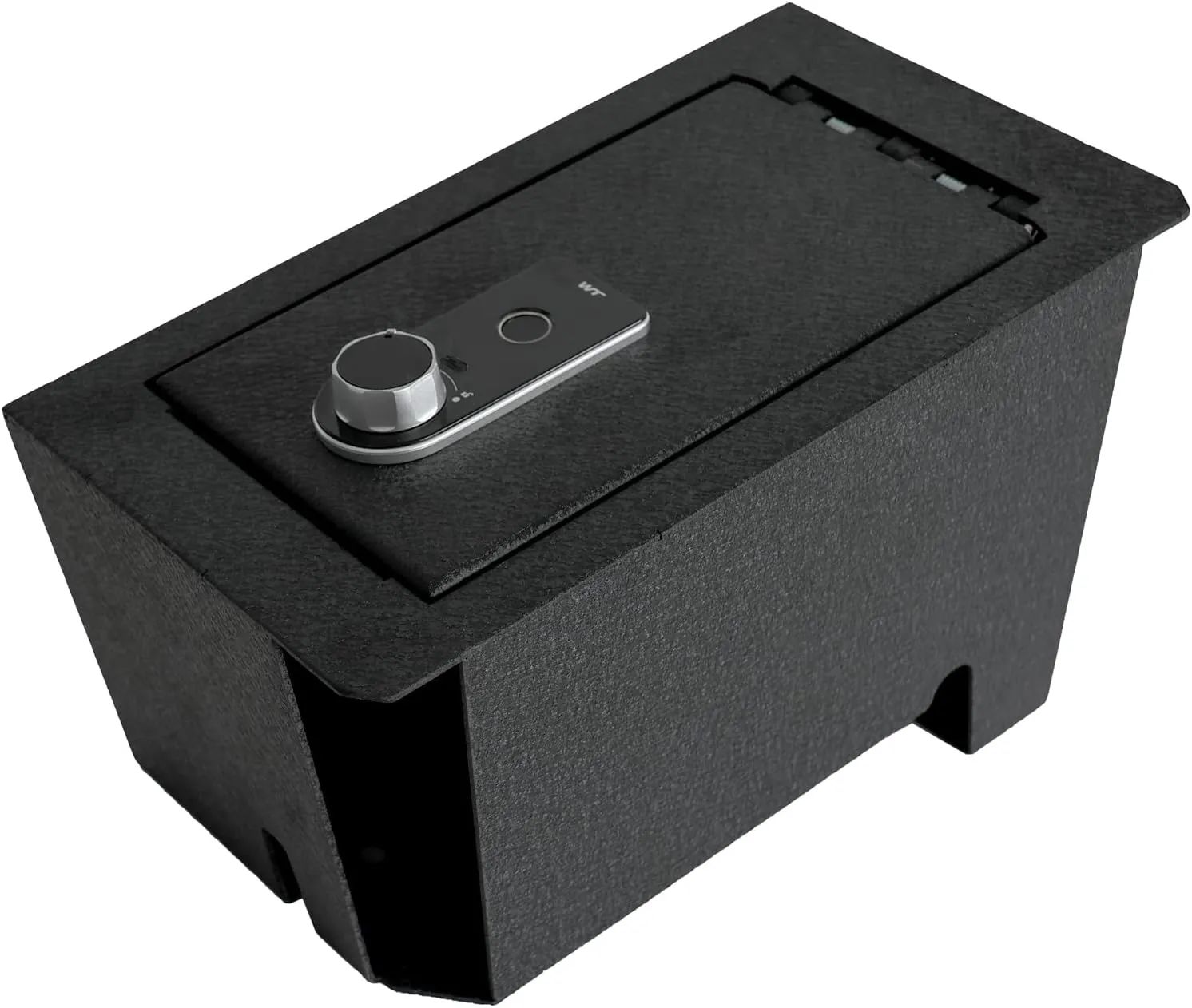 Center Console Safe Gun Safe, WASAI Premium In-vehicle Console Gun Vault Lockbox Compatible with 2022-2025 Toyota Tundra, 2023-2025 Toyota Sequoia, Fingerprint Lock with Backup Key.