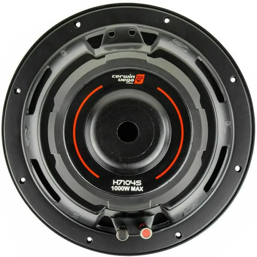 Cerwin-Vega HED Series Subwoofers – 10" SVC Subwoofer (4Ω) - H7104S, High-Energy Subwoofers for Powerful Bass