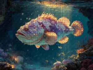 Challenging and Enchanting Jigsaw Game Featuring Giant Exotic Fish in a Vibrant Coral Reef 500 Piece Puzzle for Adults and Adults, Ocean Lovers Wall Decor and Family Fun Gift