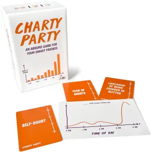Charty Party 2025 Edition - The Game of Absurdly Funny Charts That Asks What's This Chart About? Mathematically Humorous Game for 3 or More Players