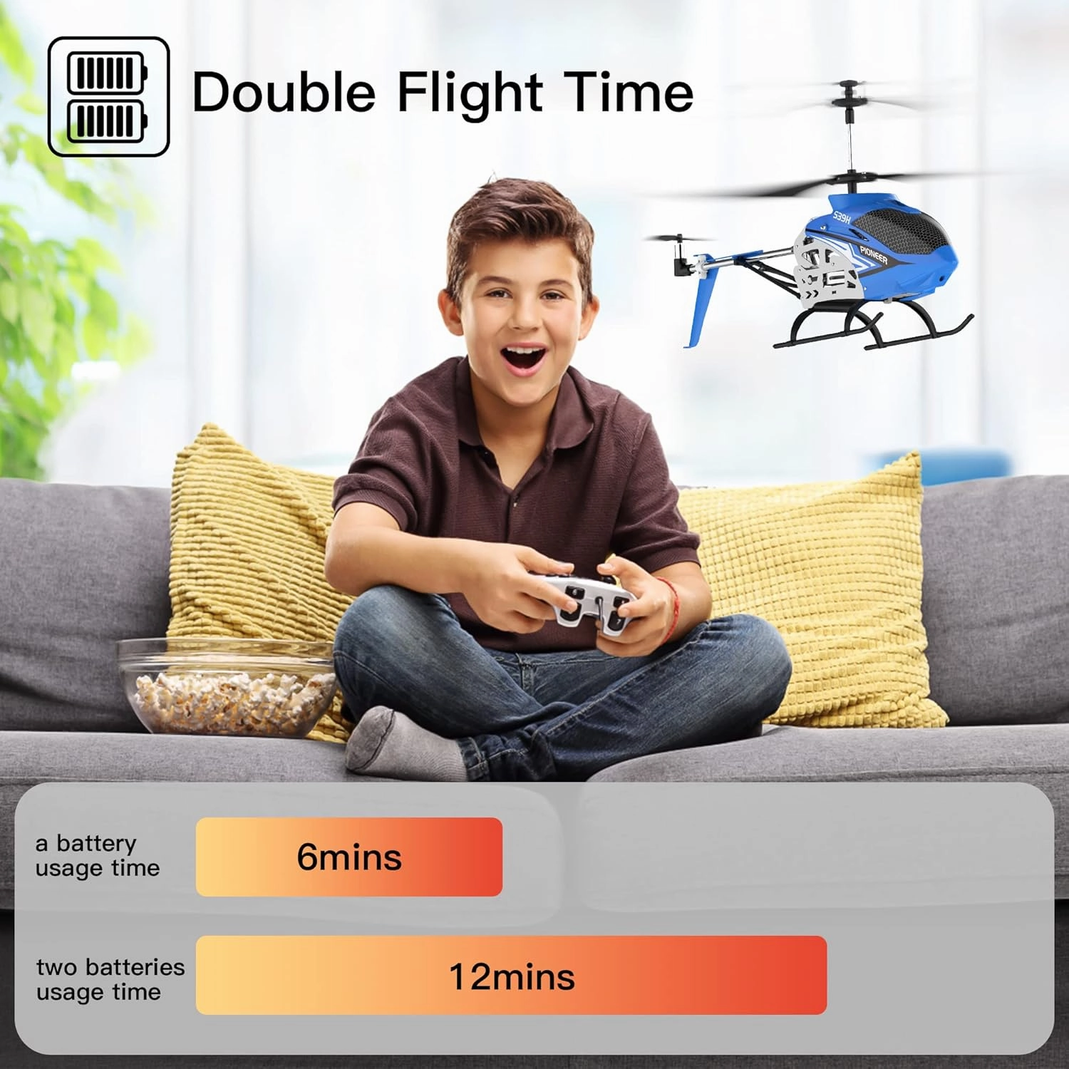 Cheerwing Remote Control Helicopter,SYMA S39H RC Helicopter with Altitude Hold and High & Low Speed Mode,2 Batteries,Big Size Aircraft for Adults Kids(Blue)