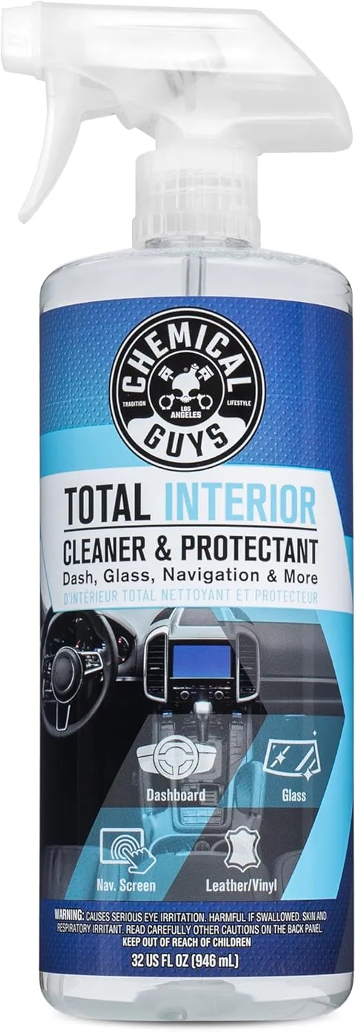Chemical Guys Total Interior Cleaner and Protectant, Safe for Cars, Trucks, SUVs, Jeeps, Motorcycles, RVs & More, 32 fl oz