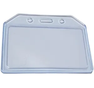 Clear Vinyl Card Holder Horizontal Clamshell  CH-IDCW065H (50 Pack)