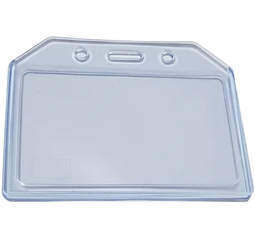 Clear Vinyl Card Holder Horizontal Clamshell  CH-IDCW065H (50 Pack)