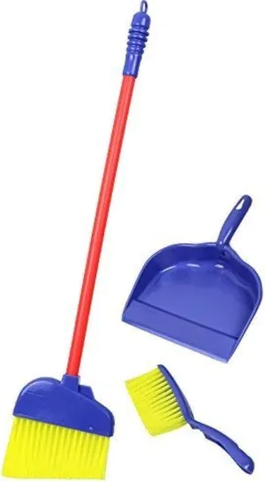 Click N’ Play Pretend Play Kids Broom, Dustpan, and Brush Household Cleaning Toy Play Set