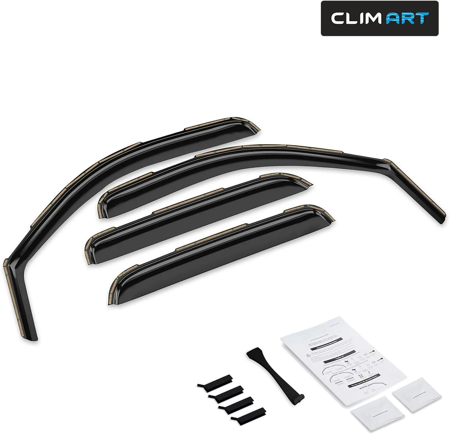 CLIM ART in-Channel Incredibly Durable Rain Guards for Chevrolet (Chevy) Avalanche 2007-2013, Original Window Deflectors, Vent Window Visors, Vent Deflector, 4 pcs. - 607179