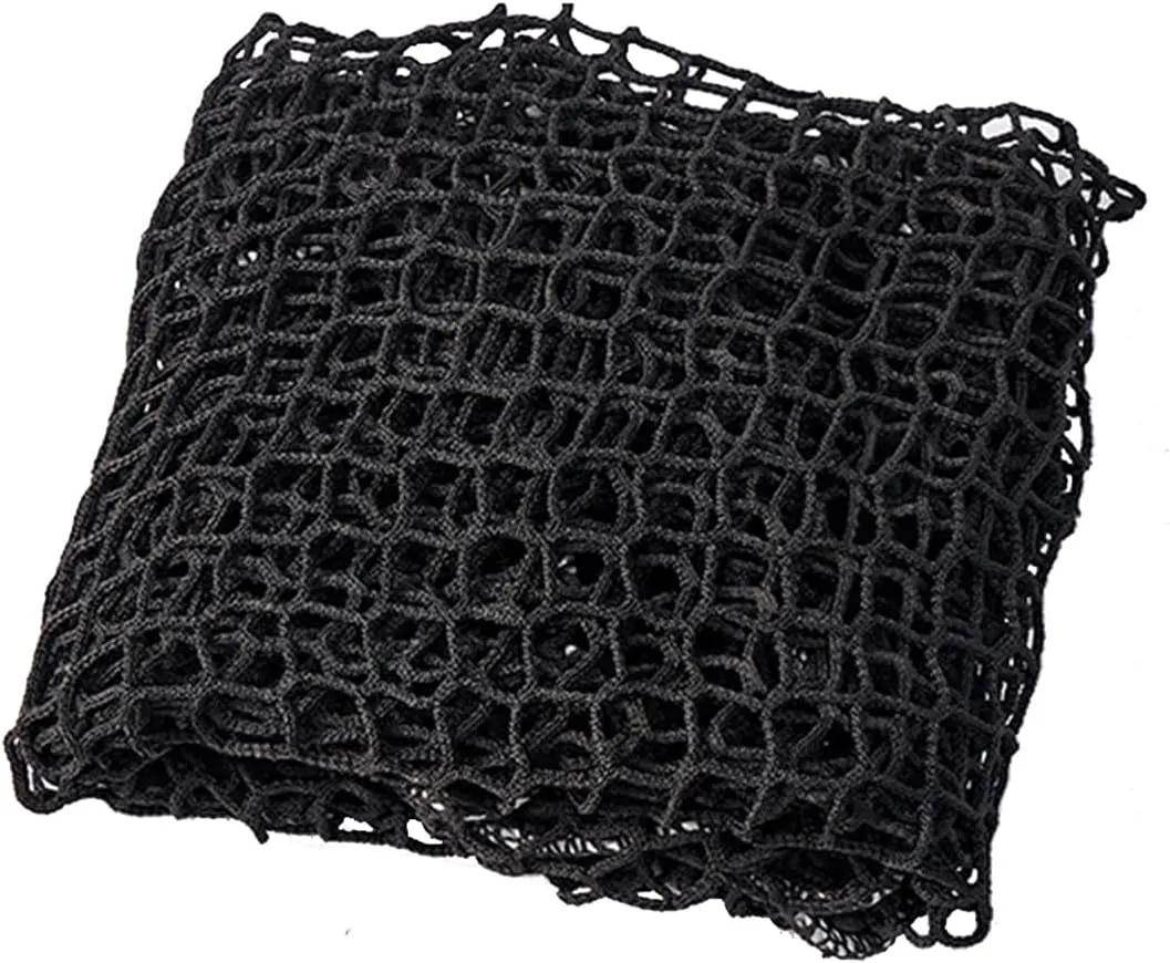Climbing Cargo Net,5cm/4mm Black Square Hole Net Double Layers Playground Safety Net Polyester Kids Climbing Rope Bridge,2MX6M(6.6X19.7FT)