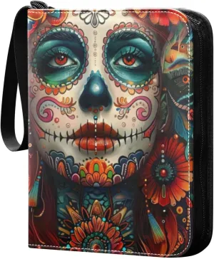 Colorful Mandala Art Card Binder, 400 Pockets Card Holder with 50 Sleeves, Sturdy Card Holder Folders for Game Cards & Sports Cards