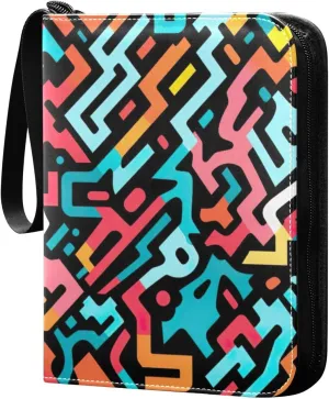 Colorful Texture Card Binder, 400 Pockets Card Holder with 50 Sleeves, Sturdy Card Holder Folders for Game Cards & Sports Cards