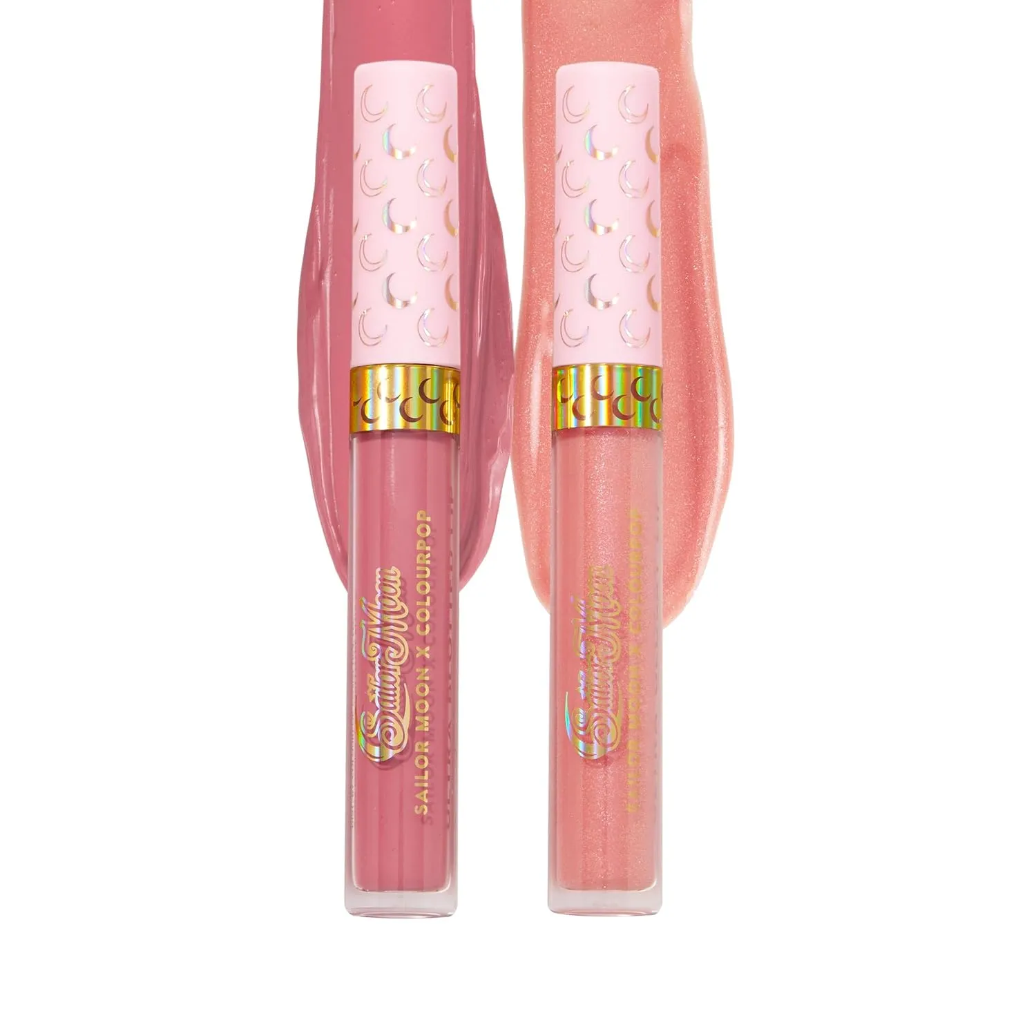 ColourPop x Sailor Moon Ultra Lip Set - High-Shine, Non-Sticky & Hydrating Pink Lip Gloss & Diffused Matte Lipstick Set with a Flexible Paddle Applicator - Moonlight (2 Count)