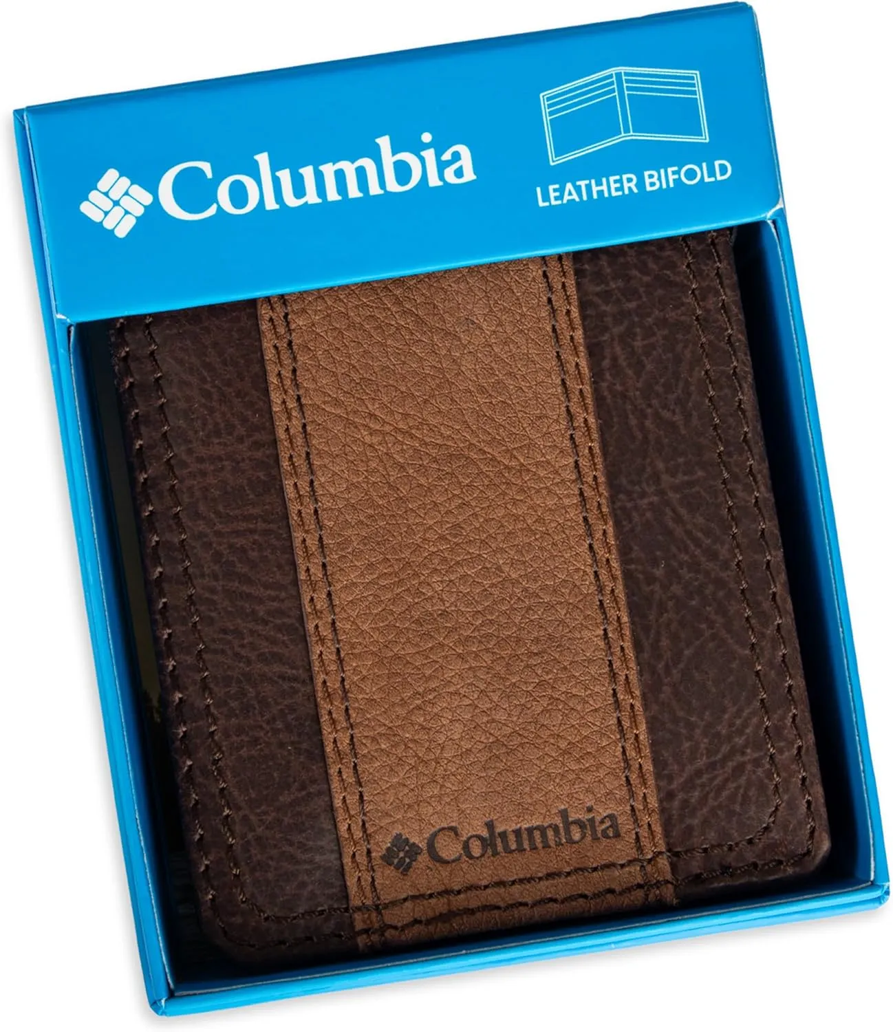 Columbia Men's Everyday Bifold Wallet-Multiple Card Slots, Id Window