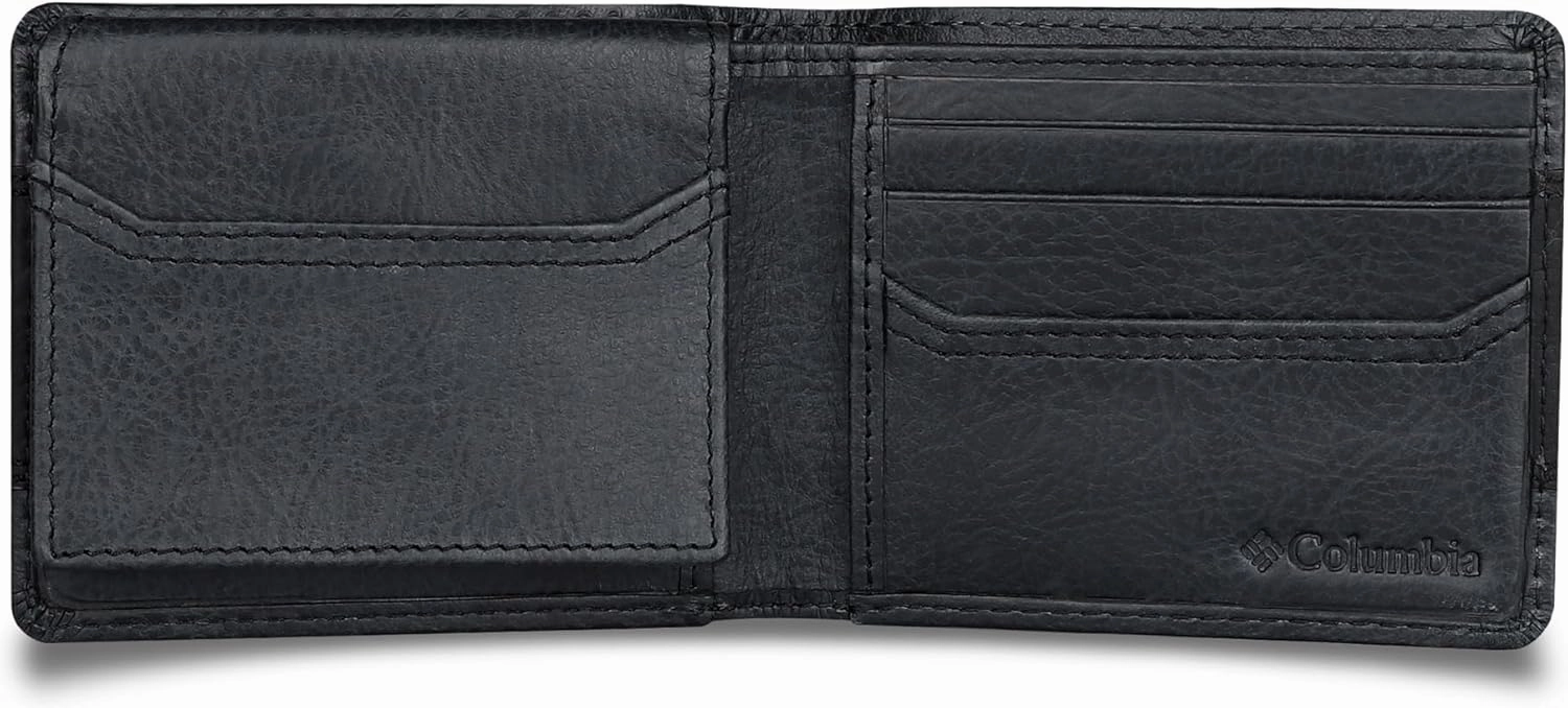 Columbia Men's Everyday Bifold Wallet-Multiple Card Slots, Id Window