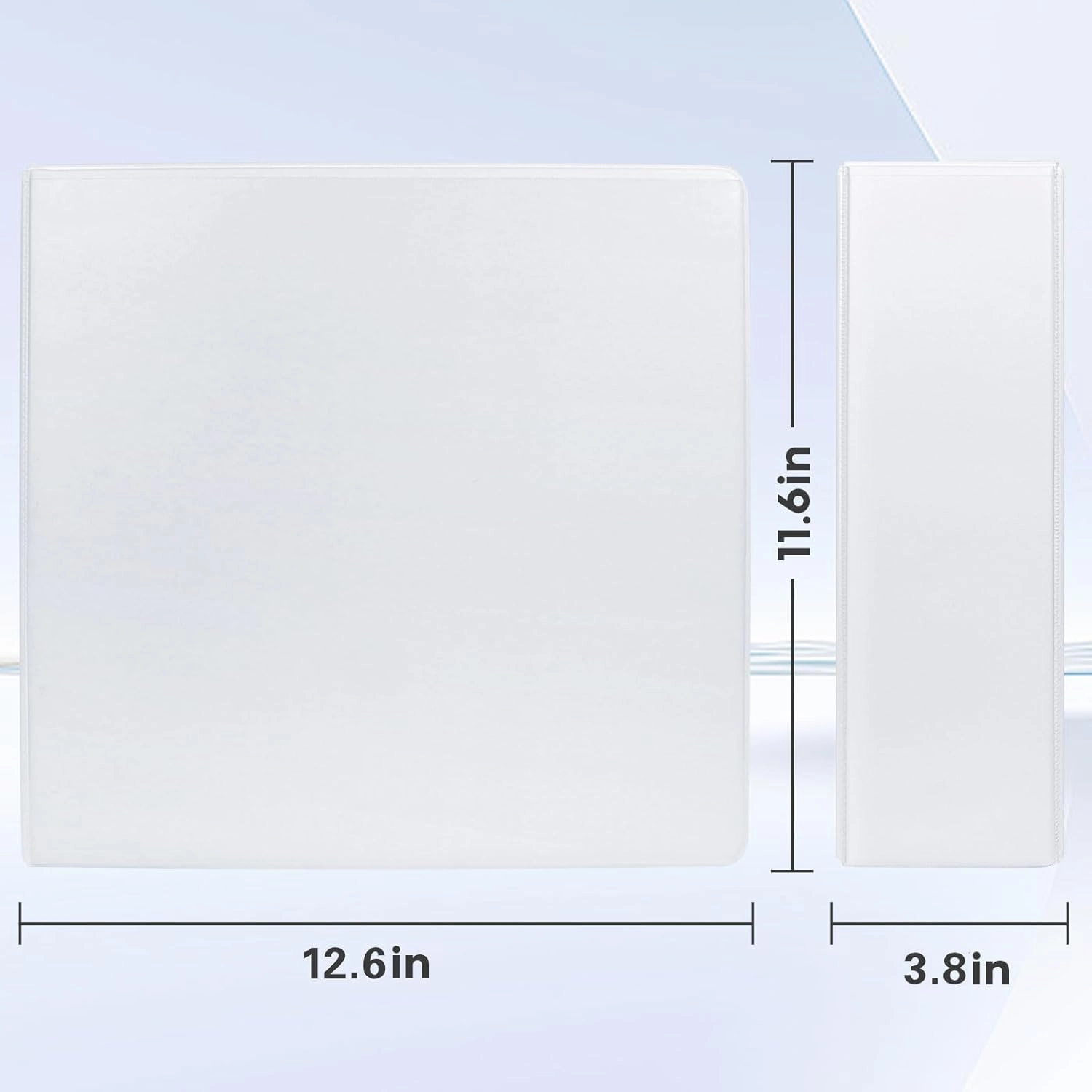 Comix Durable 3 Ring Binder, 3 inch D Ring Binders, Hold 725 Sheets of US Letter Size Paper, 2 Pack (White)